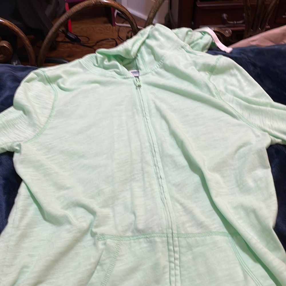 Green cover up for swim
